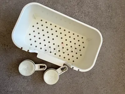 TISKEN Basket with suction cup, white - IKEA product (NEW)