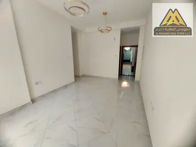 Annual first-tenant 2-bedroom apartment for rent in Ajman Industrial 2. Two master bedrooms, 3 bath