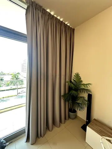 Grey blackout curtains - set of full-length drapes (ready to hang)