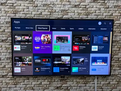 65-inch Samsung Smart LED TV - Mounted, Good Working Condition