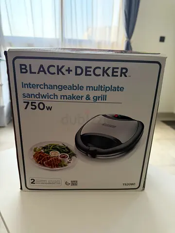 Black+Decker 750W Interchangeable Multiplate Sandwich Maker Grill