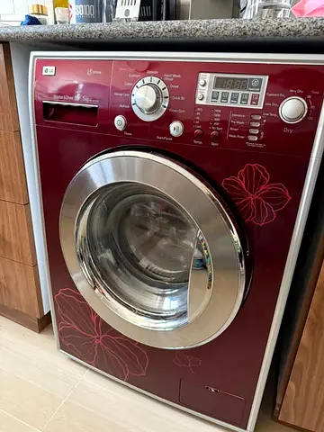 LG Washer Dryer Combo 8/5kg Red Floral Design
