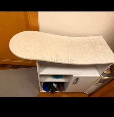 Small white Danube ironing station / ironing board cabinet with storage