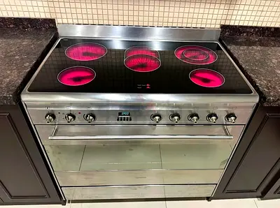 Free Delivery- SMEG Italian 5-Burner Electric Ceramic Cooking Range 90x60 CM