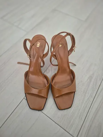 ZARA Brown Heeled Sandals – Size 40 EU