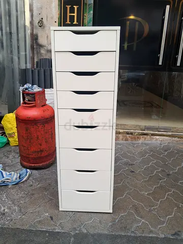 Ikea ALEXwhite chest of drawers - 10 slim drawers, good condition