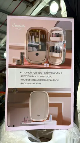 Cooluli Beauty Pearl White 12-liter Skincare Fridge for Makeup Storage, Esthetician Supplies, Skin c