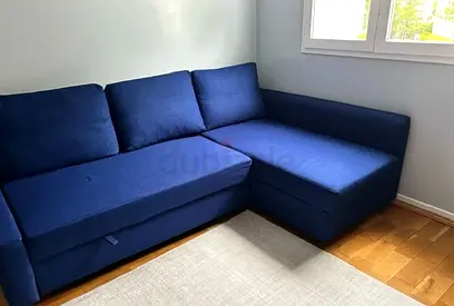 Modern Blue L-Shaped Sectional Sofa