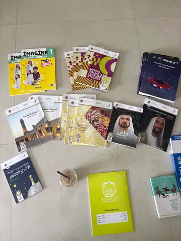 UAE grade 9 books used very lightly with empty pages