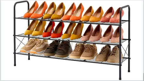 Shoe rack 3 Tier Black
