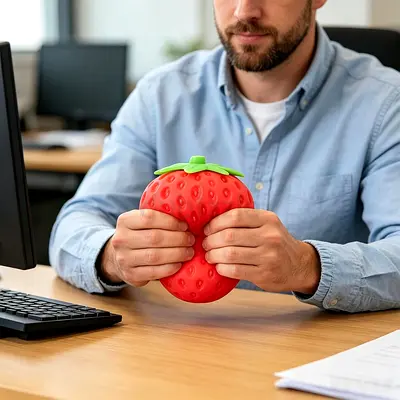 Cute Squishy Strawberry Toy - Soft Stress Reliever