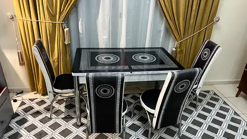 4-Seater Dining Table with Chairs