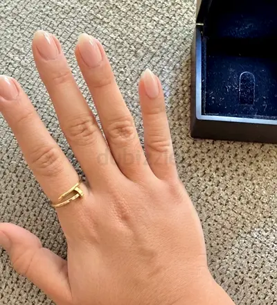 Cartier Juste Un Clou- Gold open band ring, minimalist design, size 10-11