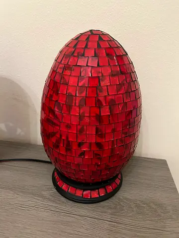 Red Mosaic Table Lamp / Decorative Accent Lamp