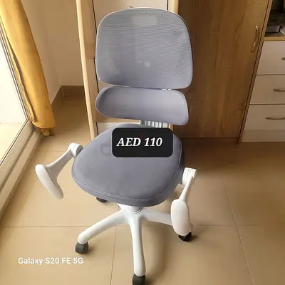 Ergonomic Mesh kids Chair with Lumbar Support - Light Grey