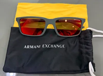 Armani Exchange Mens Sunglasses with Red Mirror Lenses - almost new