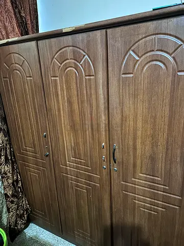 Wooden 3-Door Wardrobe / Armoire in Good Condition