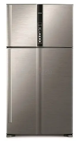 Hitachi stainless steel double-door fridge - good working condition