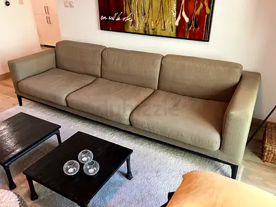 Green 3-Seater Sofa - Modern Standard Design from Indigo Living