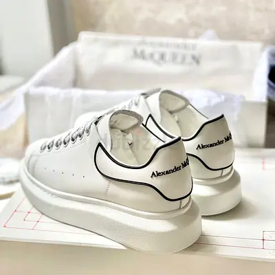 Mcqueen BLACK Trim/WHITE’ Shoes unisex
