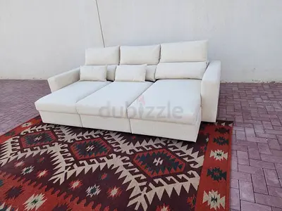 Ikea Eskelstuna L shape sofa bed Beige