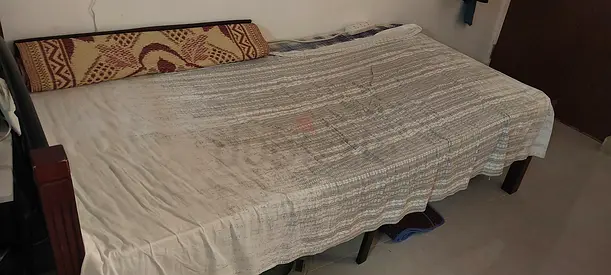 Bed with mattress