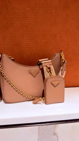 Ptada re edition shoulder bag with detachable chain and coin pouch