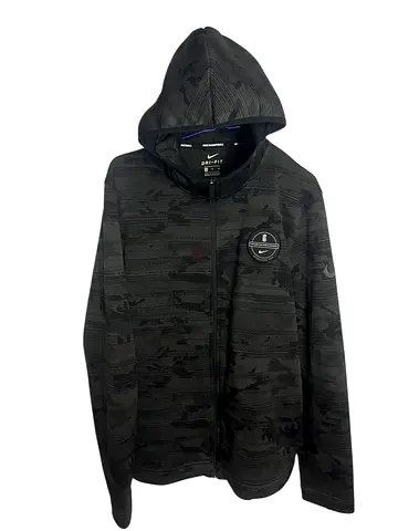 Nike Dri-FIT Black Camo Zip-Up Hoodie