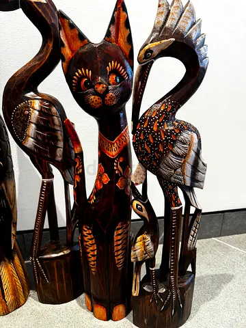 Hand-carved Wooden Animal Statues