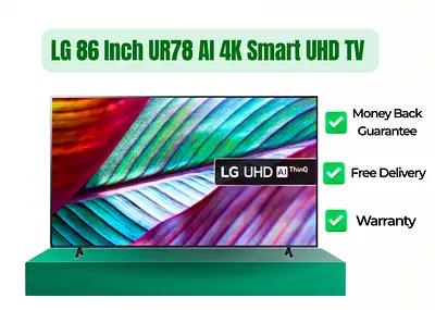 LG 86 Inch UR78 AI 4K Smart UHD TV 86UR7800 | Free Delivery | Warranty