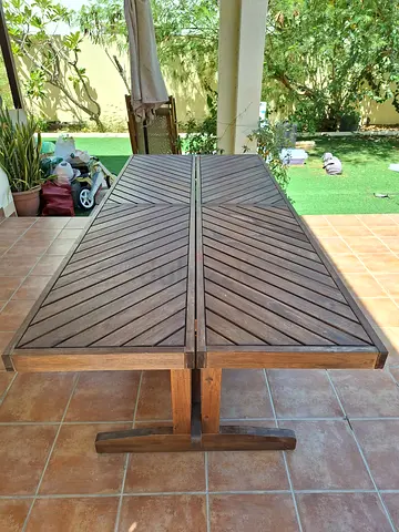 Outdoor 8 seater wooden dining table
