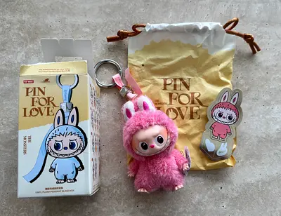 Rare 1/168 Labubu The Monsters Pin For Love Plush Pendant