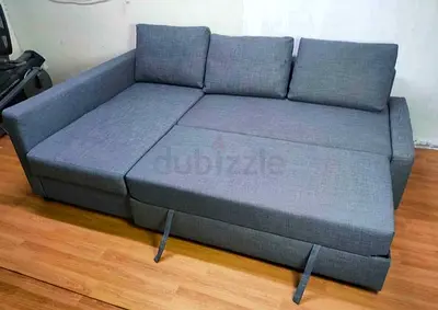 Ikea L shape sofa store cum bed and you can fix the