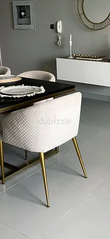Modern dining table with 6 seater chairs