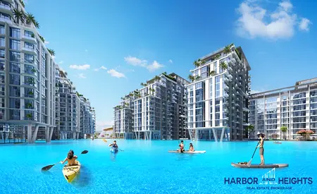Waterfront Studio | Azizi Venice | Marina View