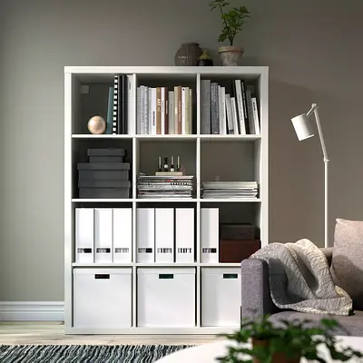 URGENT KALLAX Shelving unit, white, 112x147 cm