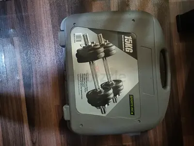 Adjustable 15kg Dumbbell Set with Carry Case - Good Condition