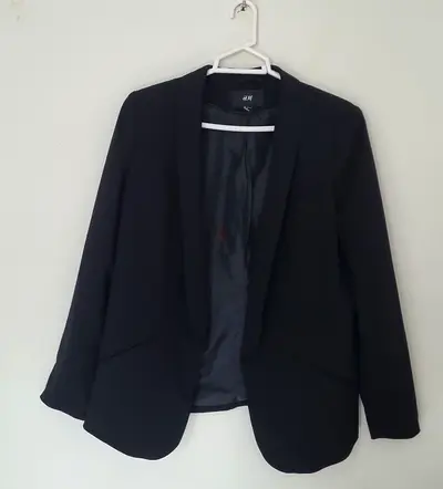 Black HM Womens Blazer - Size M, Classic Tailored Fit