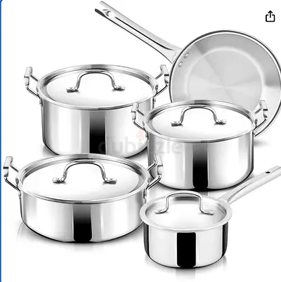 Bergner Triply Stainless Steel 9-Piece Cookware Set, or sold separately