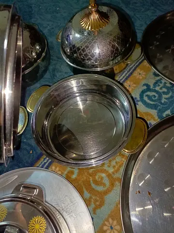 Stainless Steel Serving Dishes and Cookware Set - Used