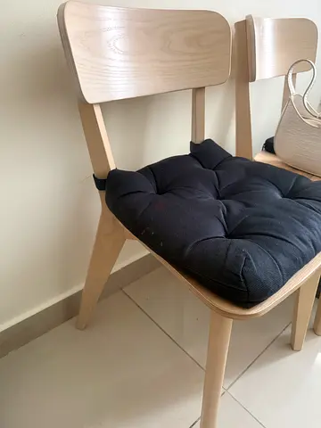Set of 2 Light Wood Dining Chairs ( Lisabo - ikea )