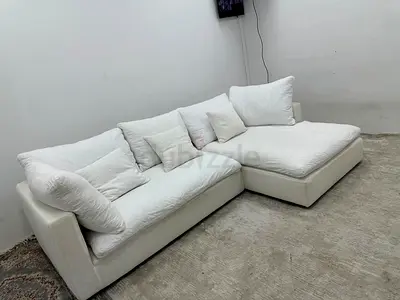 The one brand feather filled lshape sofa