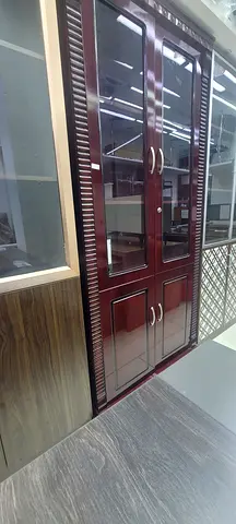 Modern Wooden Display Cabinet and Office Storage Unit