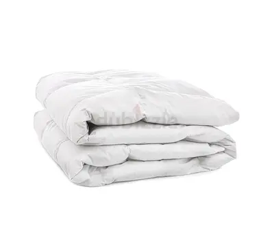 Queen size white microfiber duvet/comforter - light warmth