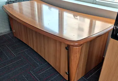 Large wooden executive office desk - used, good condition