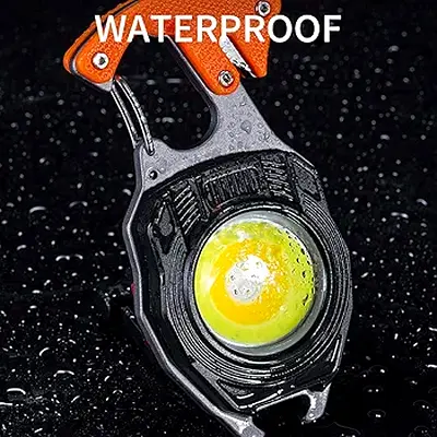 COB Small Flashlights 600 Lumens,Keychain Small Flashlight Rechargeable 7 Light Modes with Folding B