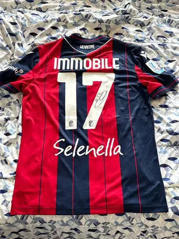 Bologna FC Home Jersey signed by Immobile