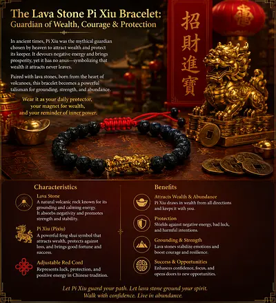 Lava Stone Pi Xiu Bracelet