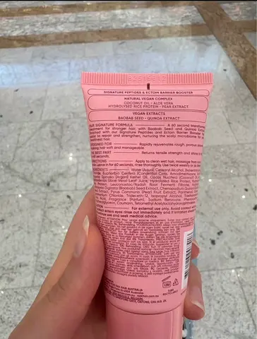 Pink hair treatment cream — new