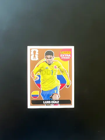 Luis Diaz Extra Panini World Cup 2026 sticker color bronze